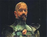 Jacek Malczewski Self-portrait in an armour. oil painting on canvas